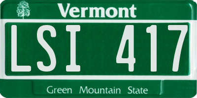 VT license plate LSI417