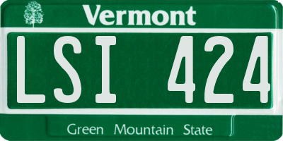 VT license plate LSI424