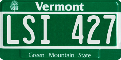VT license plate LSI427
