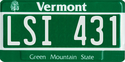 VT license plate LSI431