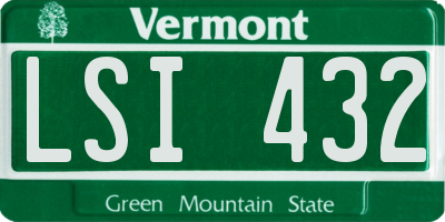 VT license plate LSI432