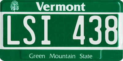 VT license plate LSI438