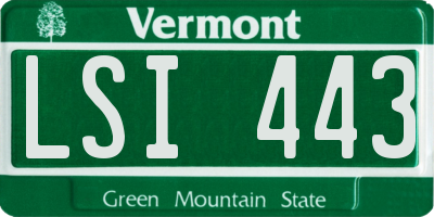 VT license plate LSI443