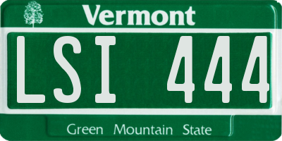 VT license plate LSI444