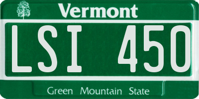 VT license plate LSI450