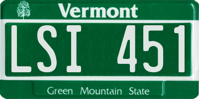 VT license plate LSI451