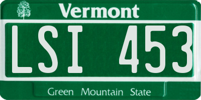 VT license plate LSI453