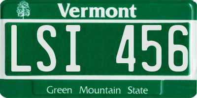 VT license plate LSI456