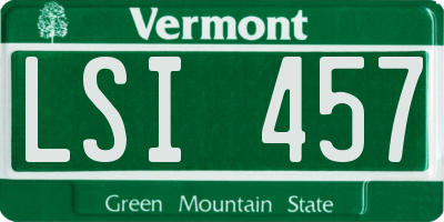 VT license plate LSI457