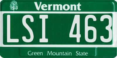 VT license plate LSI463