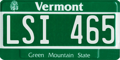 VT license plate LSI465
