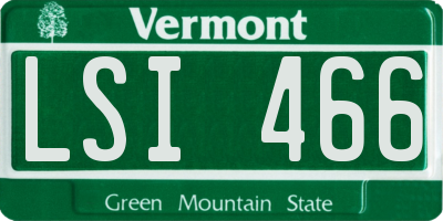 VT license plate LSI466