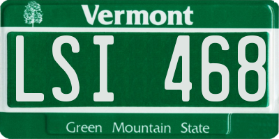 VT license plate LSI468
