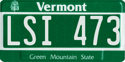 VT license plate LSI473
