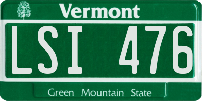 VT license plate LSI476