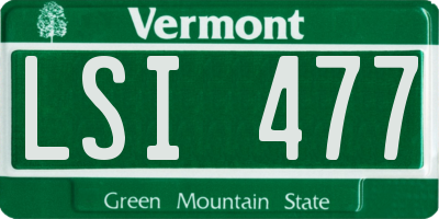 VT license plate LSI477