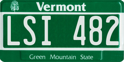 VT license plate LSI482