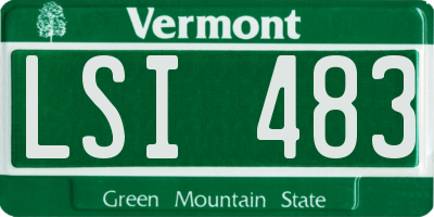 VT license plate LSI483