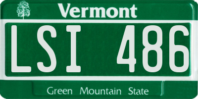 VT license plate LSI486