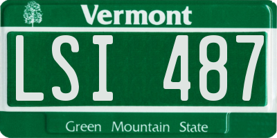 VT license plate LSI487