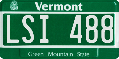 VT license plate LSI488