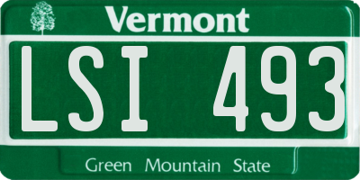 VT license plate LSI493