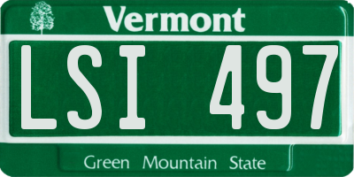 VT license plate LSI497