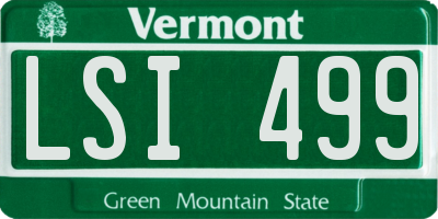VT license plate LSI499