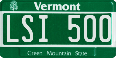 VT license plate LSI500