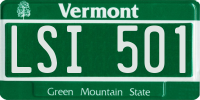 VT license plate LSI501