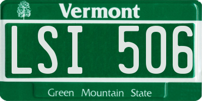 VT license plate LSI506