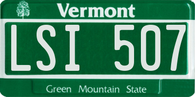 VT license plate LSI507