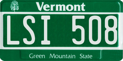 VT license plate LSI508