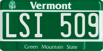 VT license plate LSI509