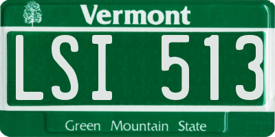 VT license plate LSI513