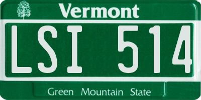 VT license plate LSI514
