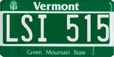 VT license plate LSI515