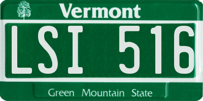 VT license plate LSI516