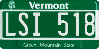 VT license plate LSI518