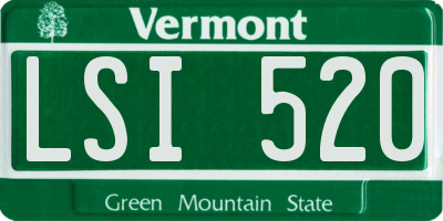 VT license plate LSI520