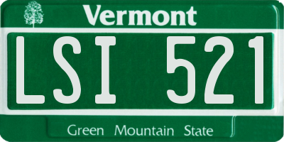 VT license plate LSI521
