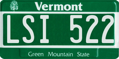 VT license plate LSI522