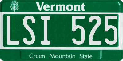 VT license plate LSI525