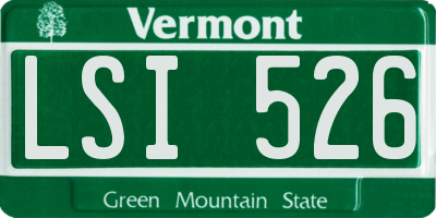 VT license plate LSI526