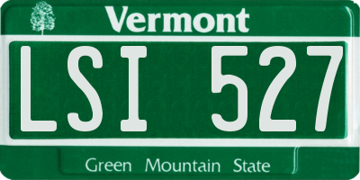 VT license plate LSI527