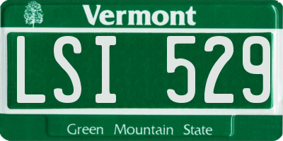 VT license plate LSI529