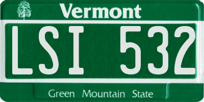 VT license plate LSI532