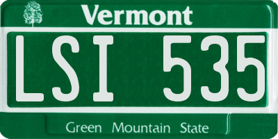 VT license plate LSI535