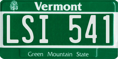 VT license plate LSI541