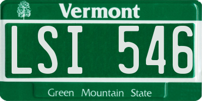 VT license plate LSI546